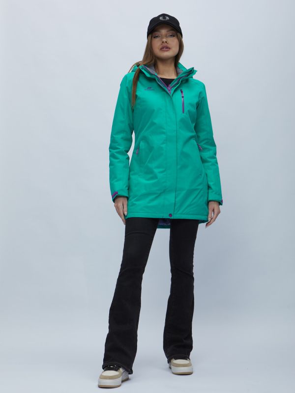 Women's green hooded parka 551705Z